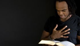Man reading the bible