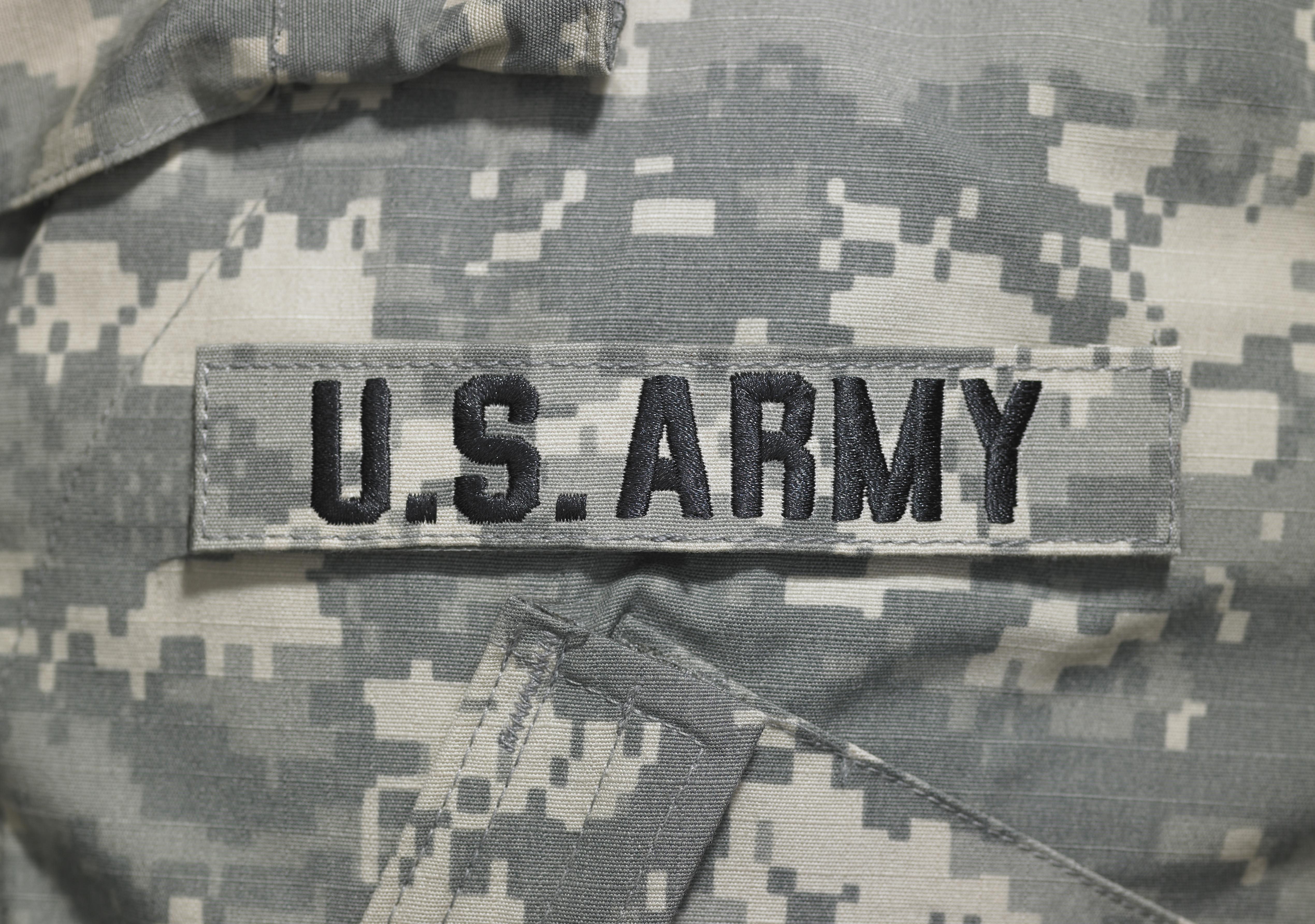 Army uniform, close-up