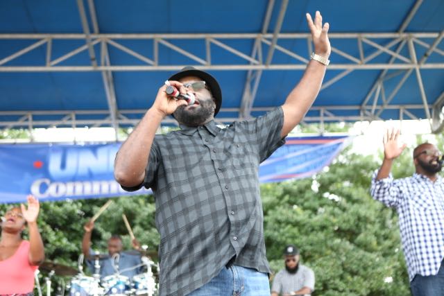 Luther Barnes performs at Unity in the Community