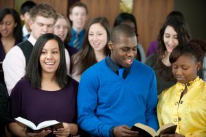 Singing hymns