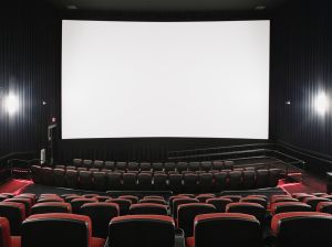 Empty Movie Theater and Screen