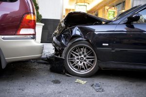 Two damage cars after accident