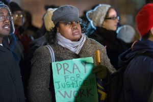 Prayer Vigil For Shooting Victim Laquan McDonald Held At Chicago Police HQ