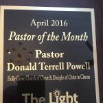 April 2016 Pastor Of The Month
