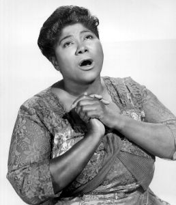 Mahalia Jackson (1911-1972) american black singer of Gospel here c. 1955