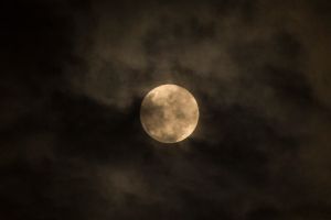 Penumbral lunar eclipse visible at night in Pekanbaru.This...