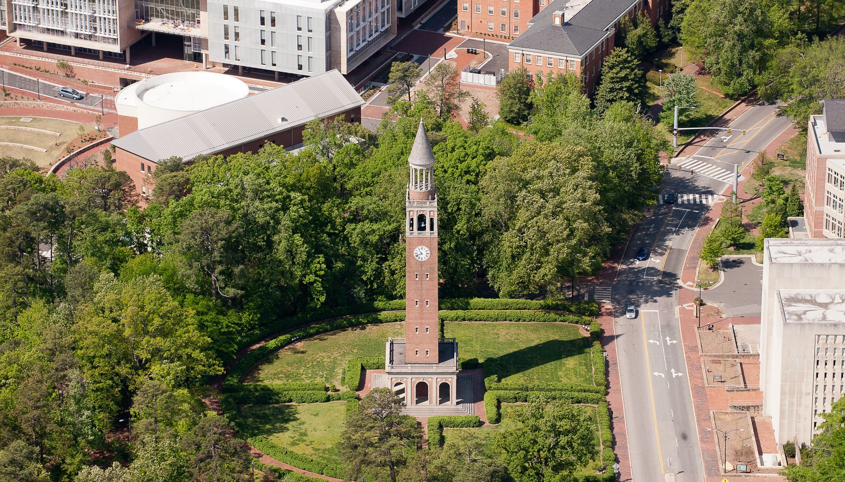 Aerial View of the University North Carolina Campus