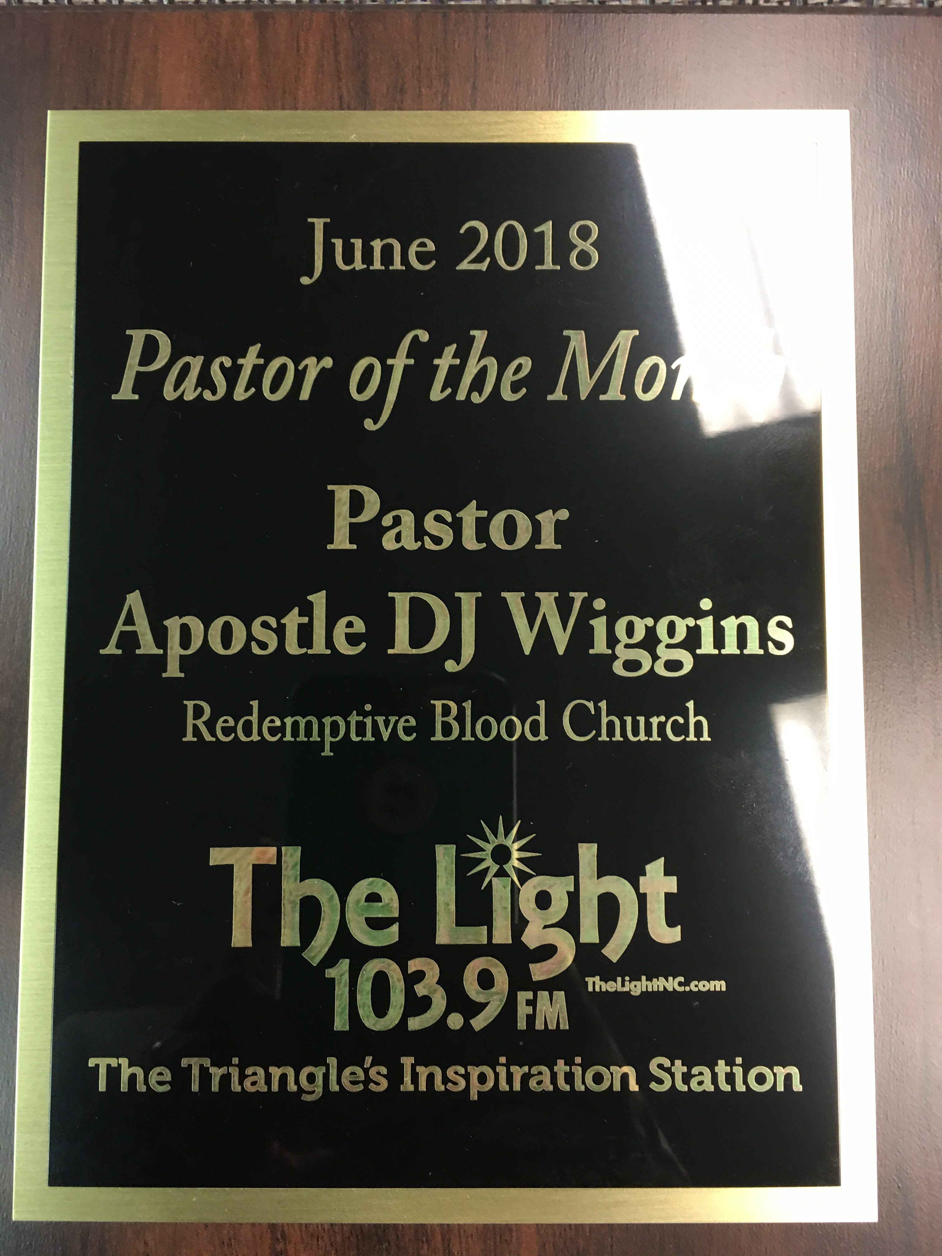 2018 June Pastor Of The Month