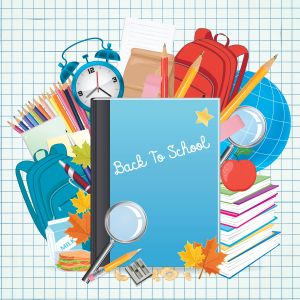 Back To School Background with education Objects