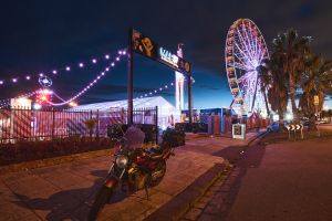 Night market with Ferris wheel, St Kilda