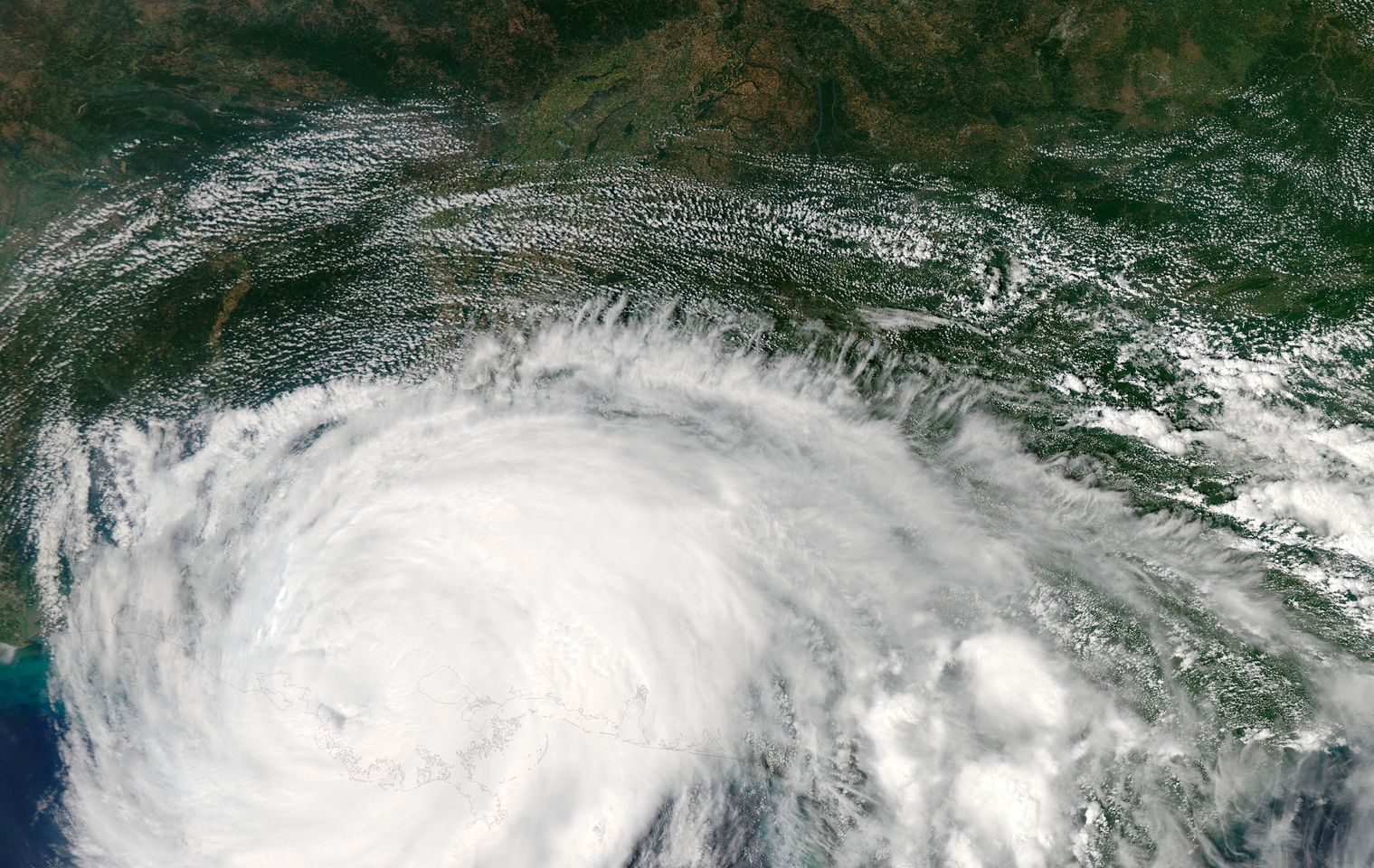 August 29, 2012 - Hurricane Isaac over Louisiana (afternoon overpass).