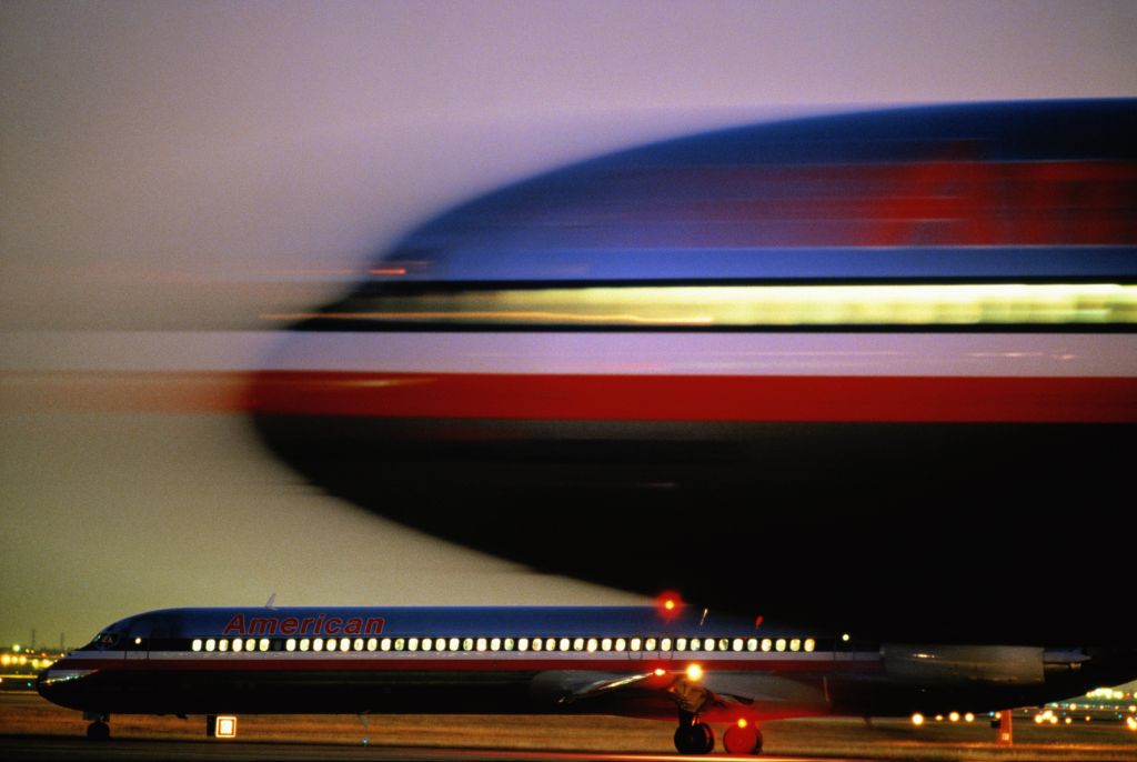 Boeing (McDonnell Douglas) DC-10s on airport apron (blurred motion)