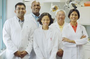 Group of dentists smiling