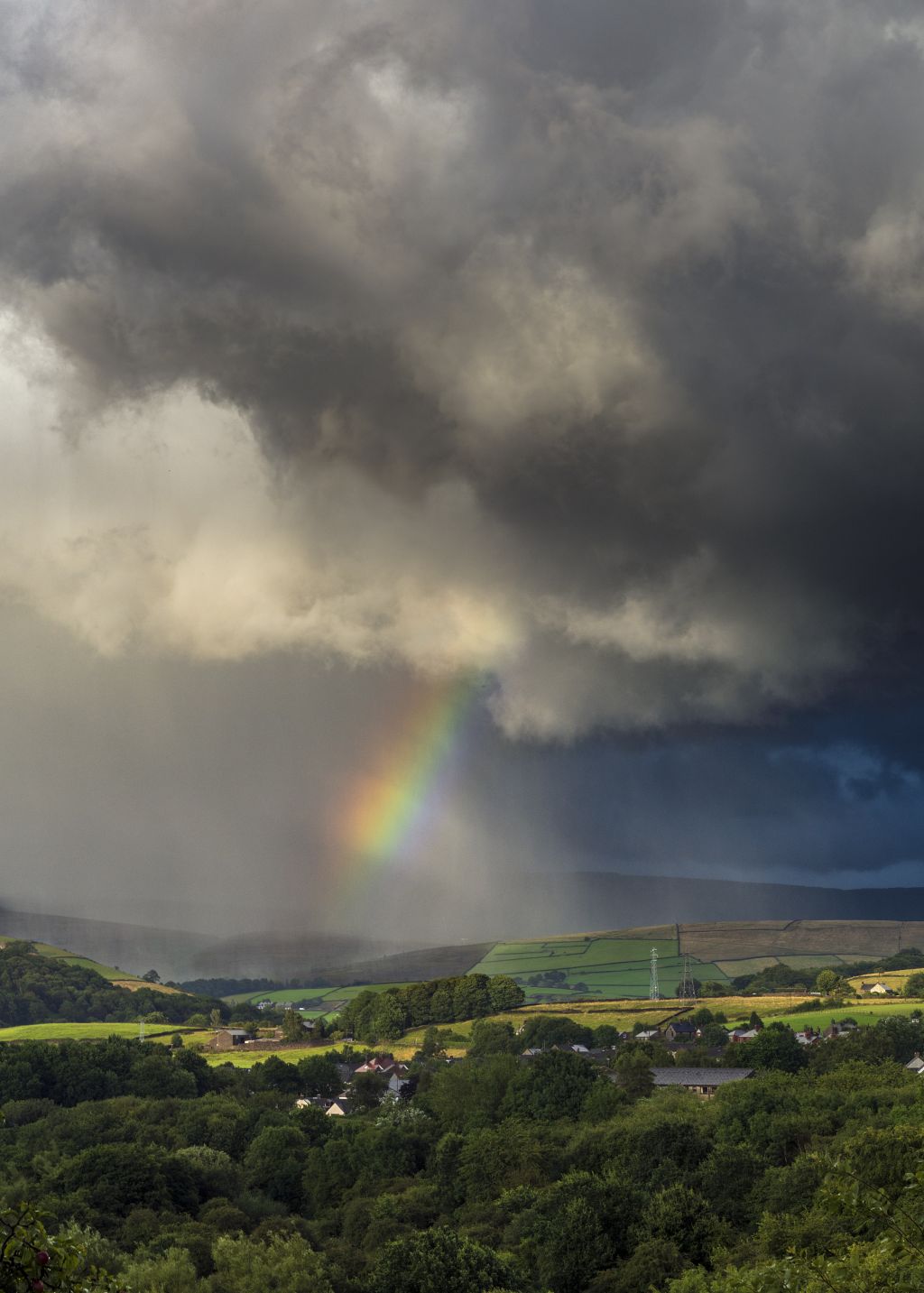 Storm clouds over the Peak District