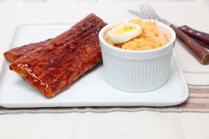 BBQ tempeh Ribs with Sweet & Smoky Glaze