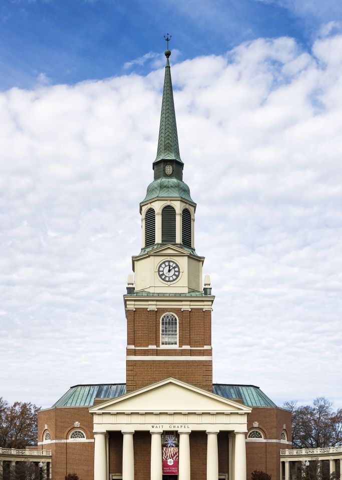 Wait Chapel on Wake Forest University campus.