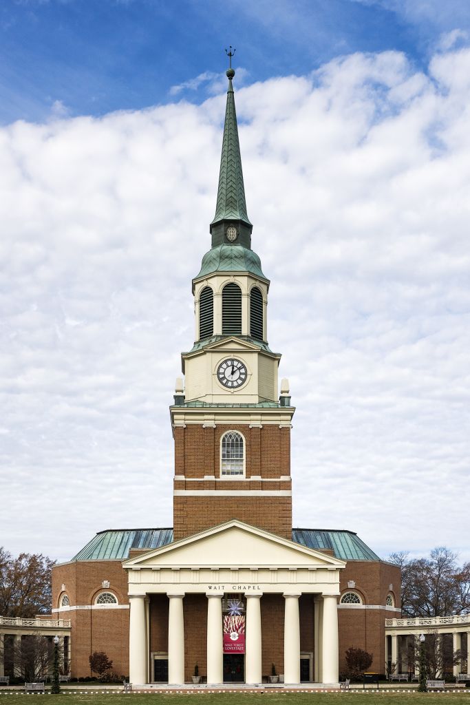 Wait Chapel on Wake Forest University campus.