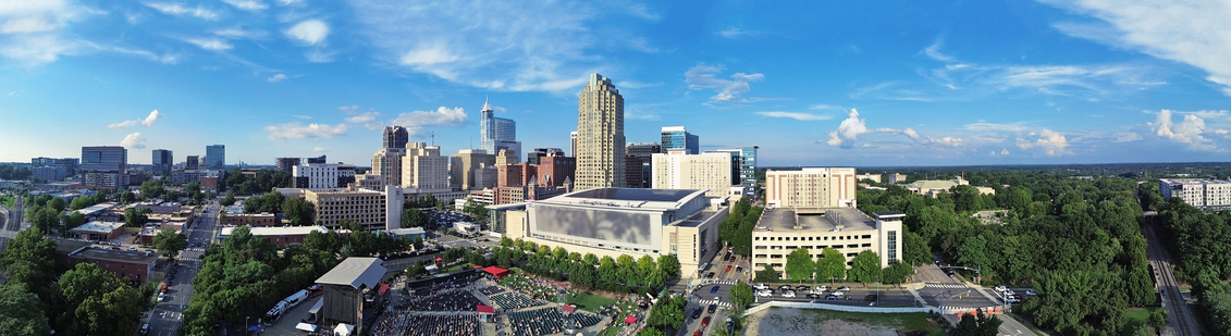 Panorama of the Raleigh North Carolina skyline