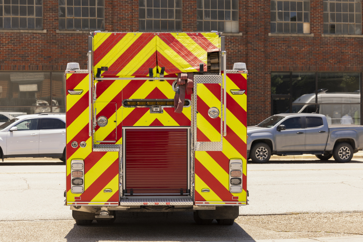 Firetruck Rear View Engine
