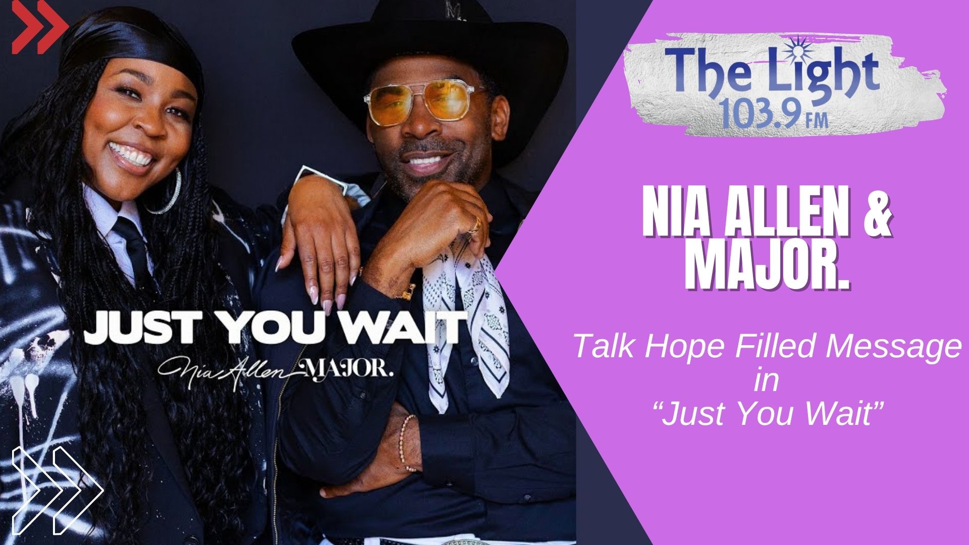 Nia Allen and Major. Interview Pic